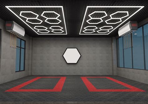 Ss Hx Led Honeycomb Hexagon Hex Grid Ceiling Detailing Light Car