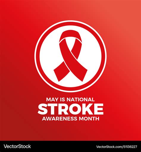 National stroke awareness month poster Royalty Free Vector