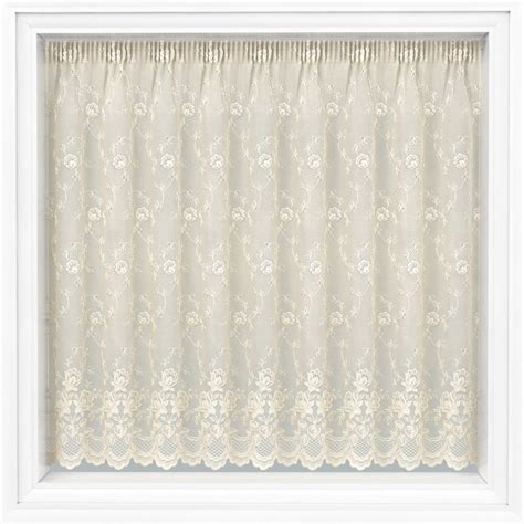 Devon Cream Net Curtain heavy weight lace - Net Curtain 2 Curtains