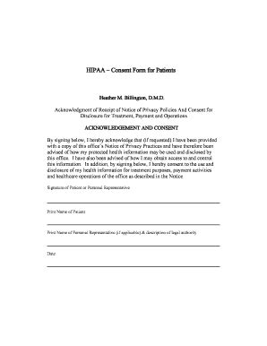 Fillable hipaa consent form for patients - Edit Online & Download ...