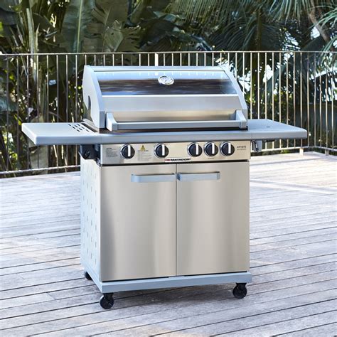 Matador 4 Burner Hooded Artiste Bbq With Side Burner Bunnings Warehouse