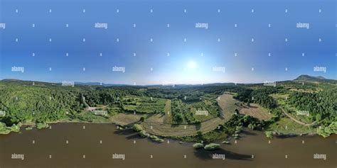 360° view of Drone Sphere above the Lake - Alamy