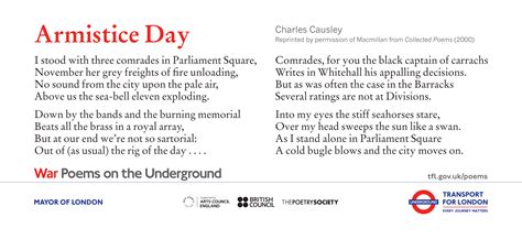 Armistice Day – Poems on the Underground