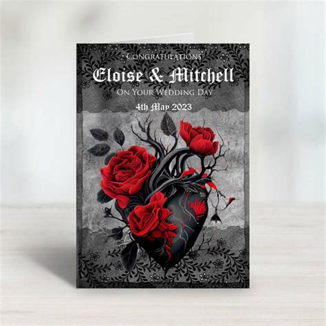 Gothic Personalised Cards Etsy Uk