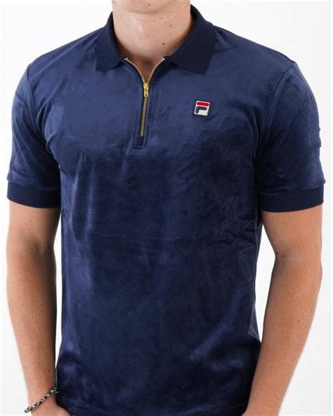 Add A Touch Of Luxury To Your Polo Game With The Fila Velour Polo Shirt