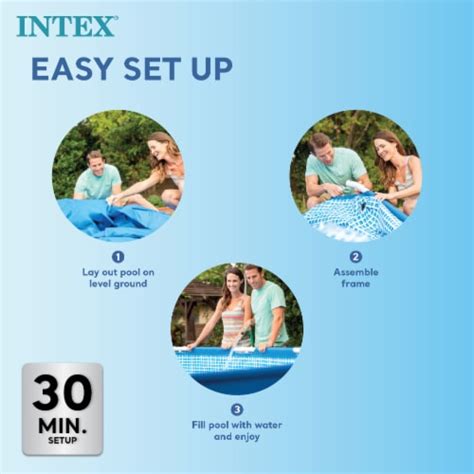 Intex 8 5ft X 26in Rectangular Frame Above Ground Backyard Swimming