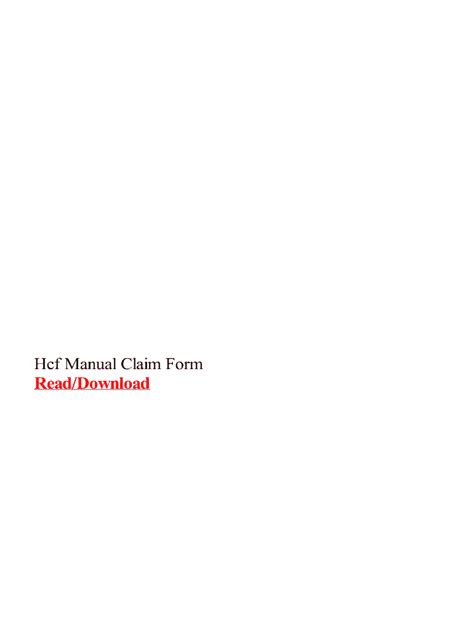 Fillable Online Hcf Manual Claim Form Wordpress Fax Email Print