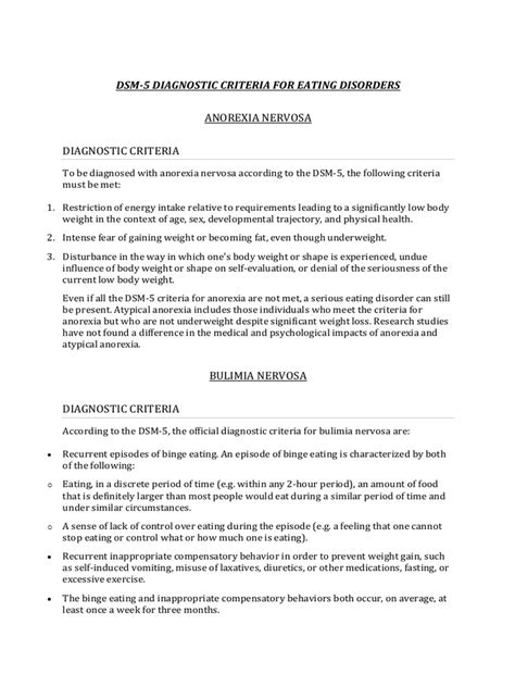 DSM 5 Diagnositic Criteria | PDF