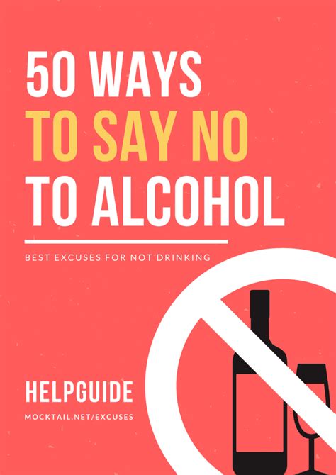 Helpguide: 50 WAYS TO SAY NO TO ALCOHOL - Mocktail.net