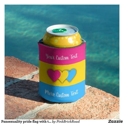 Pansexuality Pride Flag With Text Can Cooler Zazzle Pride Flags