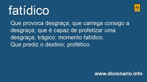 O Que Significa Fatídico - Significado de Fatídico