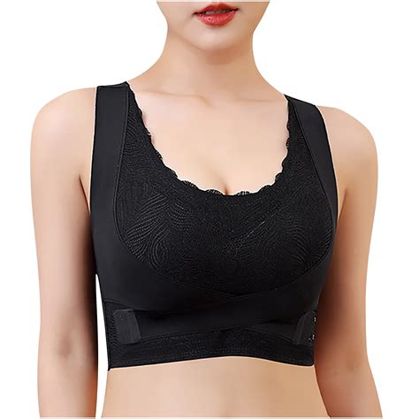 Mallwal Pregnancy Bra Women Full Coverage Bra Feature V Neck Longline Bra Style W 799 Black Xl