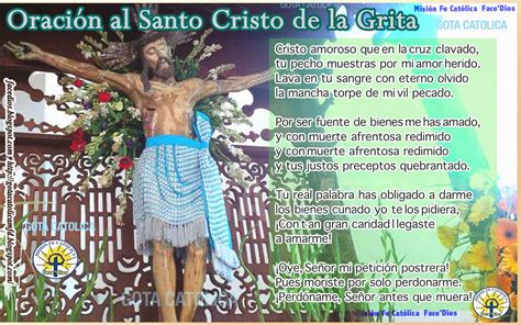 Gota Católica Gotas De Dios Oración Al Santo Cristo De La Grita