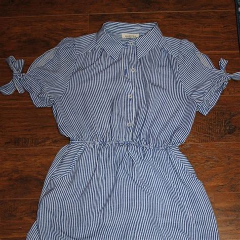 Monteau Dresses Monteau Vintage Blue Stripe Dress Poshmark