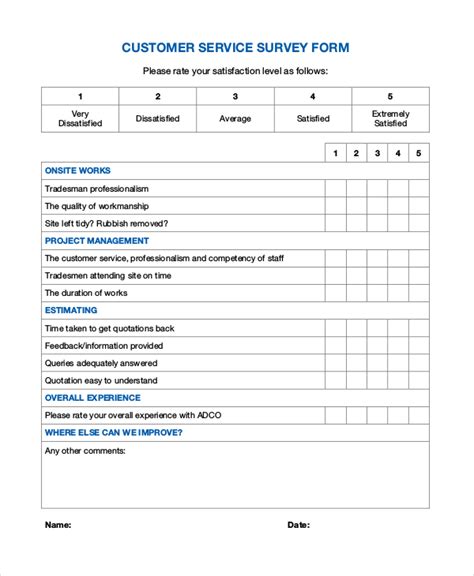 FREE 19+ Survey Form Samples, PDF, MS Word, Google Docs, Excel