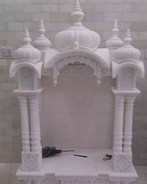 White Rectangle Marble Temple For Worship Size 3x1 Feet At Rs 55000