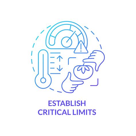 Establish critical limits blue gradient concept icon. Evaluate