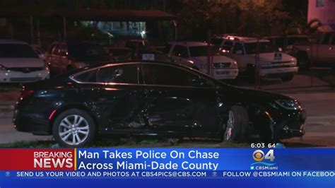 One Man In Custody After Wild Police Chase In Miami Dade Youtube