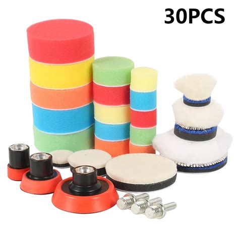 Car Foam Drill Polishing Pad Kit Car Polishing Disc Self Adhesive