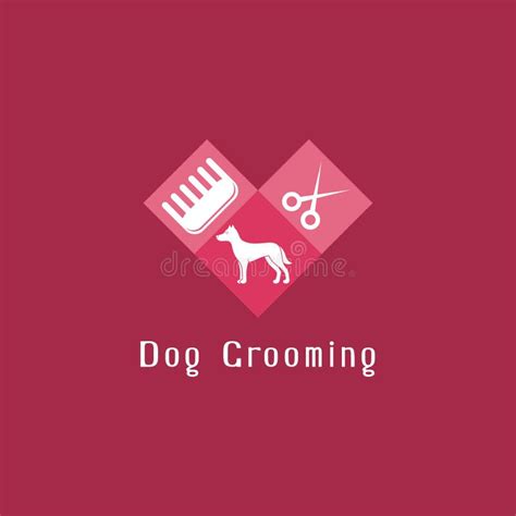 Logotipo Plano De La Preparación Del Animal Doméstico Con El Perro