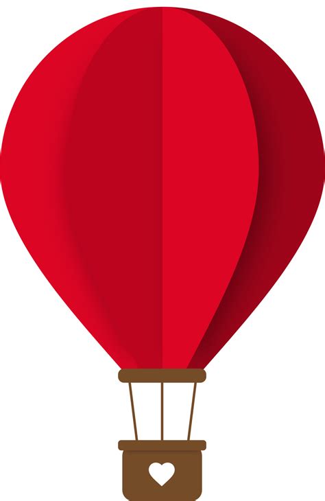 Red Paper Hot Air Balloon Hot Air Balloon Paper Cut Png