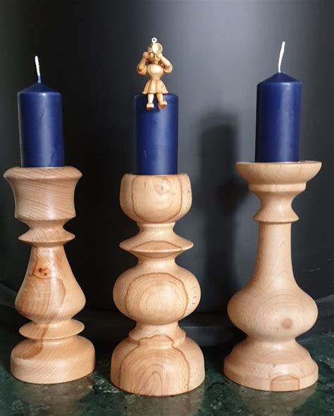 Kerzenhalter Wood Turned Candle Holders Wood Candle Holders Wood