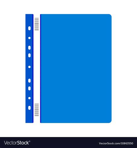 Blue plastic folder Royalty Free Vector Image - VectorStock