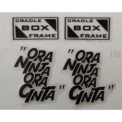 Jual Sticker Striping Rangka Ninja Cradle Box Frame Transparan Shopee