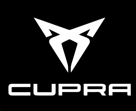 cupra logo marca coche símbolo con nombre blanco diseño Español