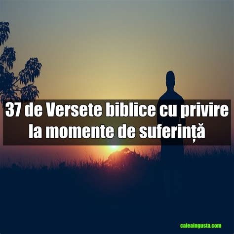 37 de Versete biblice cu privire la momente de suferință Calea Ingusta