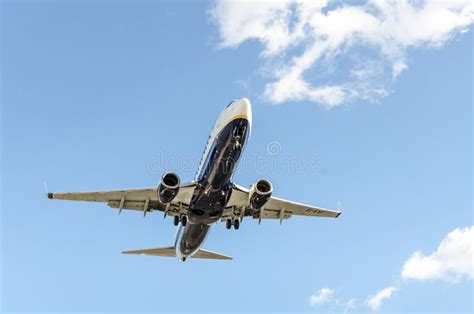 Landing Of The Boeing 737 Of The Ryanair Company Editorial Image