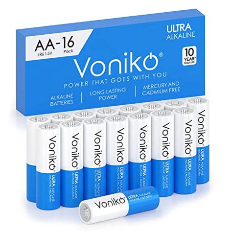 Voniko Premium Grade Aa Batteries Pack Alkaline Double A Battery