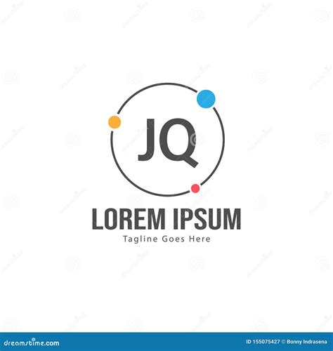 Initial Jq Logo Template With Modern Frame Minimalist Jq Letter Logo