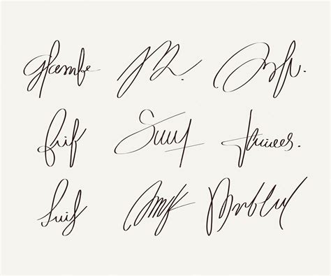 Free Vector | Hand drawn signature element set