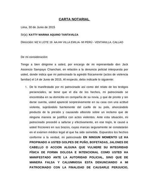 Docx Modelo Carta Notarial De Desistimiento De Calumnia Dokumen Tips