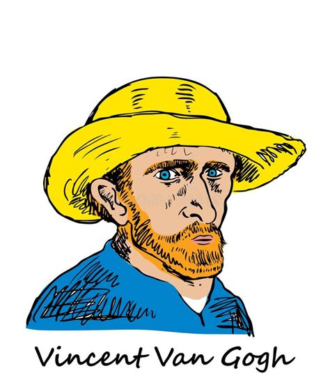 Portrait Of Vincent Van Gogh Stock Illustration Illustration Of Beard