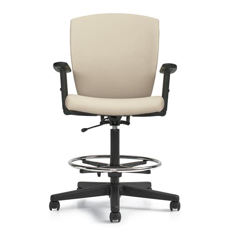 Ibex Upholstered Seat And Back Drafting Chair With Arms Offices To Go