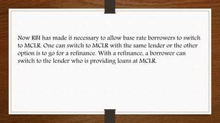 Rbi Guidelines On Mclr 2018 PPT