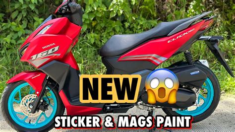 Honda Click 160 NEW LOOK New Decals And Mags Repaint YouTube