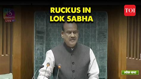 Ruckus In Lok Sabha Over Parliament Security Breach