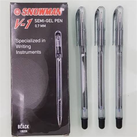 Jual Pulpen Snowman V Per Box Lusin Warna Hitam Biru Pulpen