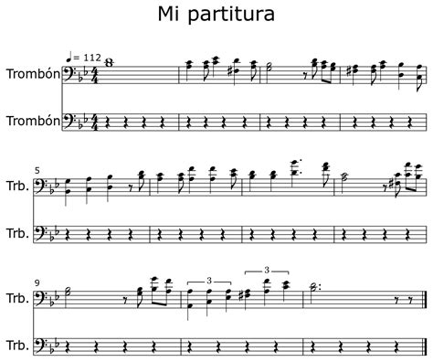 Mi Partitura Sheet Music For Trombone