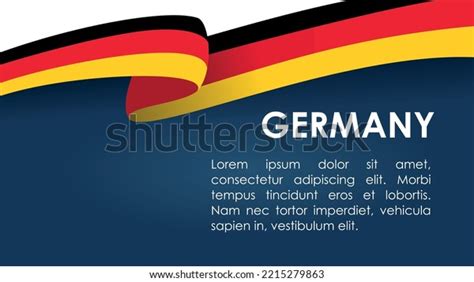 Germany Flag Ribbon Slides Vector Illustration Stock Vector Royalty