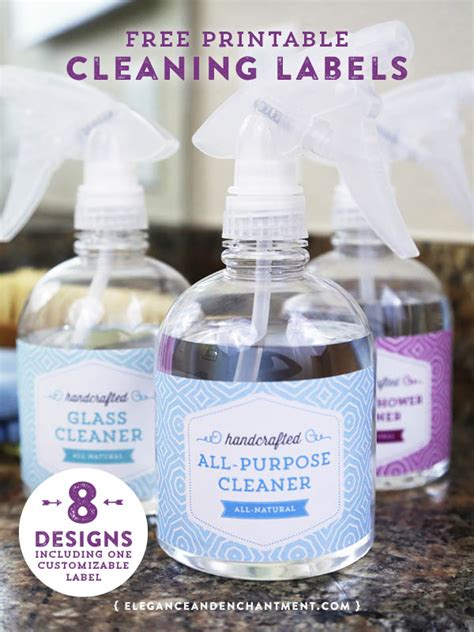 Printable Cleaning Labels