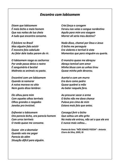 0191 Poema Folclore Encontro Lobisomem Poemas Folclore Frases