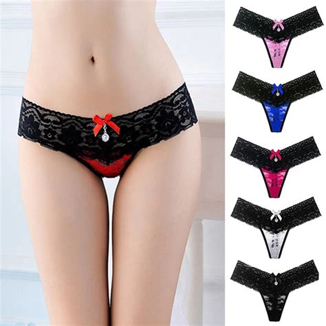 DAMES SEXY DENTELLE String G String Culotte Culotte Lingerie Sous Vêtements EUR 5 92 PicClick FR