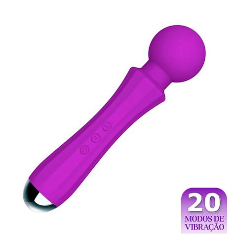 AV014A Vibrador Varinha Mágica Massageadora Roxo Libb Sex Toys