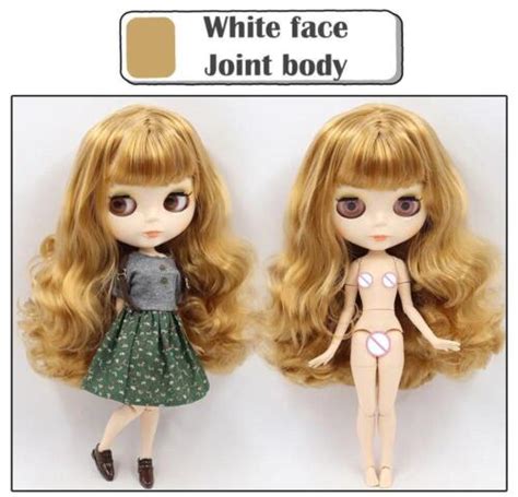 Nude Blythe Doll From Factory Jointed Body Matte Face White Skin Black Hair EBay