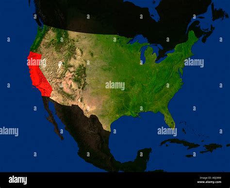 Satellite Map Of The United States Of America