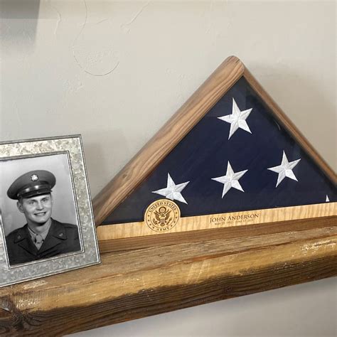 Personalized Memorial Flag Display Case for a 5 X 9 Burial or - Etsy